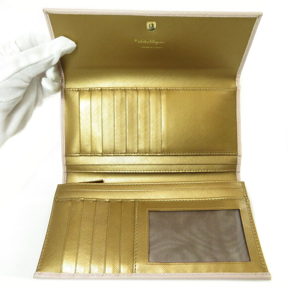 Salvatore Ferragamo Ribbon Motif Long Wallet Leather - Picture 4 of 8